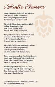 Gedicht anlässlich des Kirchheimer Dorffestes 2016 von Katharina Ruf